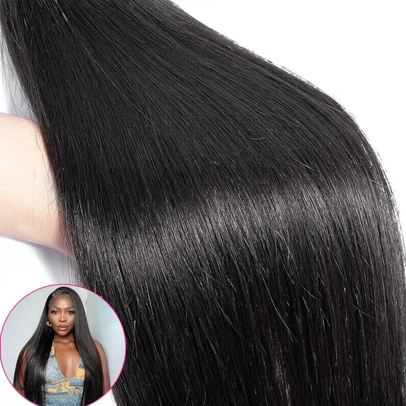 Straight Brazilian 100% Unprocessed Virgin Bundles Human Hair 12 16" 18" 20" - Picture 3 of 7